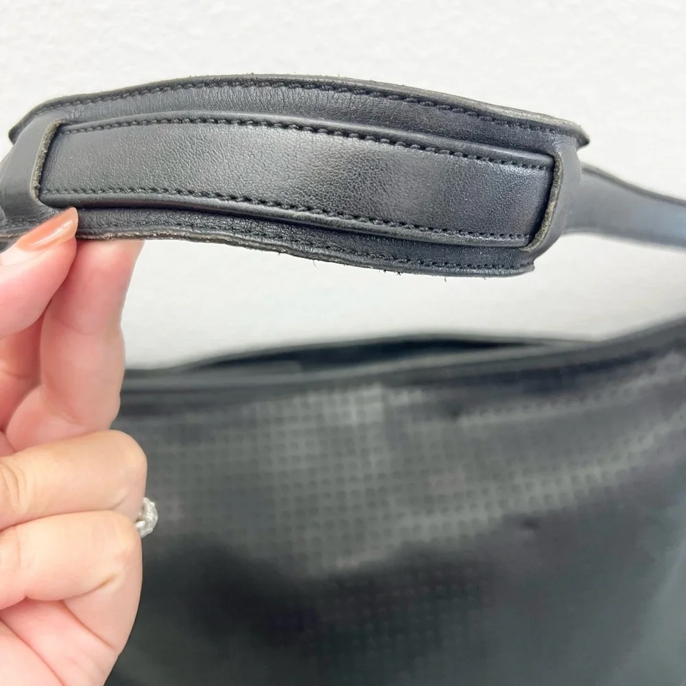 Coach Legacy 9218 Black Perforated Leather Shoulder Bag